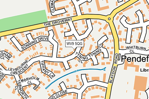 WV9 5QG map - OS OpenMap – Local (Ordnance Survey) WV9 5QG map - OS OpenMap – Local (Ordnance Survey)