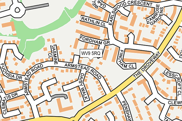 WV9 5RQ map - OS OpenMap – Local (Ordnance Survey) WV9 5RQ map - OS OpenMap – Local (Ordnance Survey)
