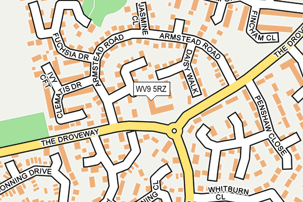 WV9 5RZ map - OS OpenMap – Local (Ordnance Survey) WV9 5RZ map - OS OpenMap – Local (Ordnance Survey)