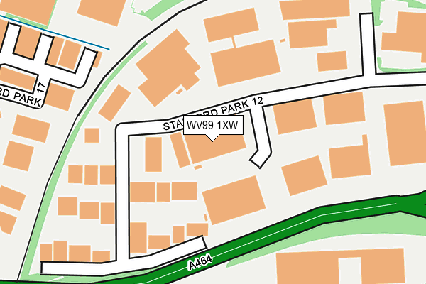 WV99 1XW map - OS OpenMap – Local (Ordnance Survey) WV99 1XW map - OS OpenMap – Local (Ordnance Survey)