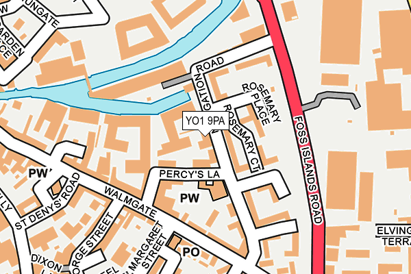 YO1 9PA map - OS OpenMap – Local (Ordnance Survey) YO1 9PA map - OS OpenMap – Local (Ordnance Survey)