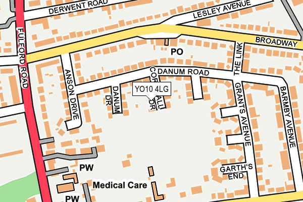 YO10 4LG map - OS OpenMap – Local (Ordnance Survey) YO10 4LG map - OS OpenMap – Local (Ordnance Survey)
