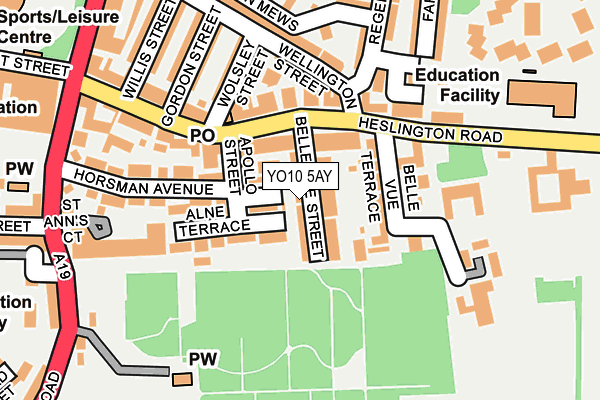 YO10 5AY map - OS OpenMap – Local (Ordnance Survey) YO10 5AY map - OS OpenMap – Local (Ordnance Survey)