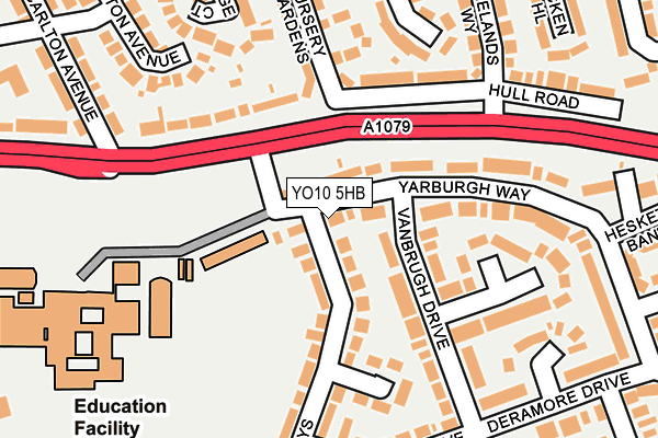 YO10 5HB map - OS OpenMap – Local (Ordnance Survey) YO10 5HB map - OS OpenMap – Local (Ordnance Survey)