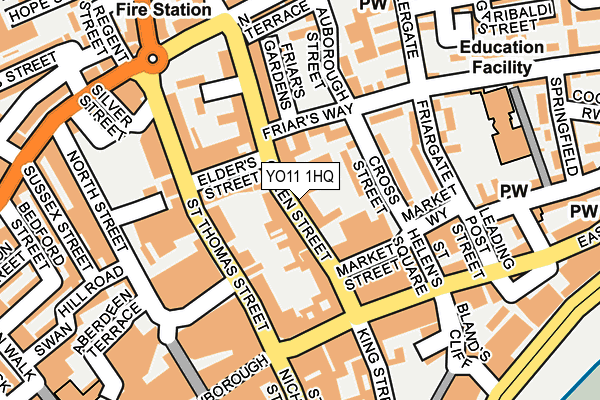 YO11 1HQ map - OS OpenMap – Local (Ordnance Survey)