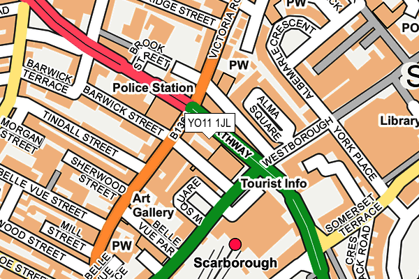 YO11 1JL map - OS OpenMap – Local (Ordnance Survey) YO11 1JL map - OS OpenMap – Local (Ordnance Survey)