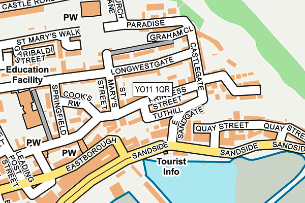 YO11 1QR map - OS OpenMap – Local (Ordnance Survey) YO11 1QR map - OS OpenMap – Local (Ordnance Survey)