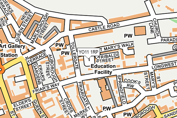 YO11 1RP map - OS OpenMap – Local (Ordnance Survey) YO11 1RP map - OS OpenMap – Local (Ordnance Survey)