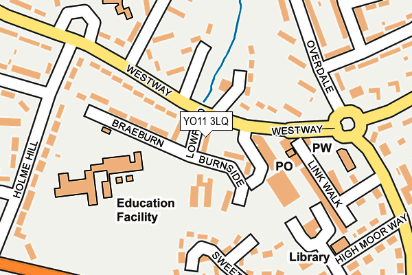 YO11 3LQ map - OS OpenMap – Local (Ordnance Survey)