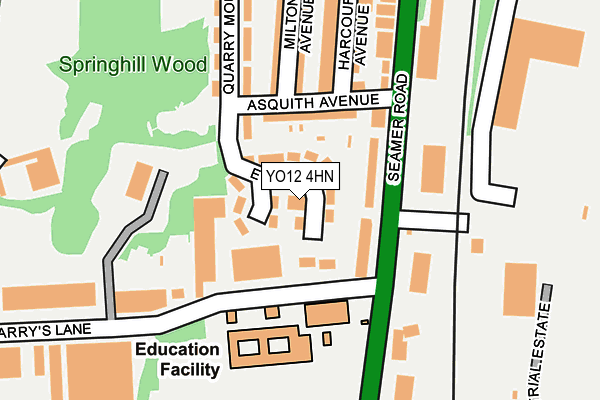 YO12 4HN map - OS OpenMap – Local (Ordnance Survey) YO12 4HN map - OS OpenMap – Local (Ordnance Survey)