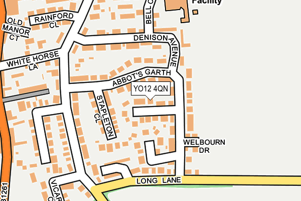 YO12 4QN map - OS OpenMap – Local (Ordnance Survey) YO12 4QN map - OS OpenMap – Local (Ordnance Survey)