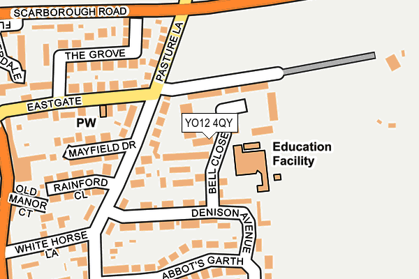 YO12 4QY map - OS OpenMap – Local (Ordnance Survey)