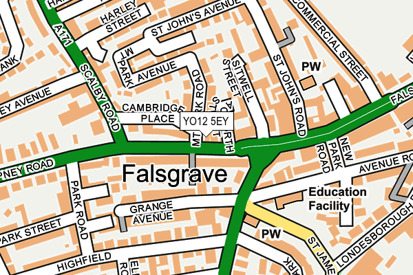 YO12 5EY map - OS OpenMap – Local (Ordnance Survey) YO12 5EY map - OS OpenMap – Local (Ordnance Survey)