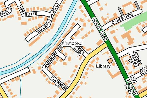 YO12 5RZ map - OS OpenMap – Local (Ordnance Survey) YO12 5RZ map - OS OpenMap – Local (Ordnance Survey)