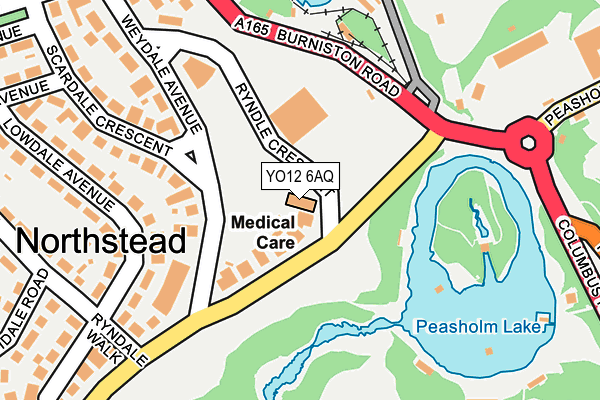 YO12 6AQ map - OS OpenMap – Local (Ordnance Survey)