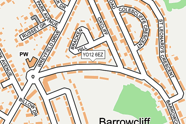YO12 6EZ map - OS OpenMap – Local (Ordnance Survey) YO12 6EZ map - OS OpenMap – Local (Ordnance Survey)