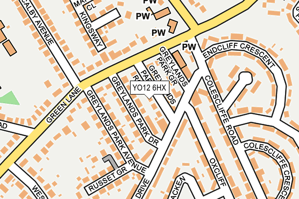 YO12 6HX map - OS OpenMap – Local (Ordnance Survey) YO12 6HX map - OS OpenMap – Local (Ordnance Survey)