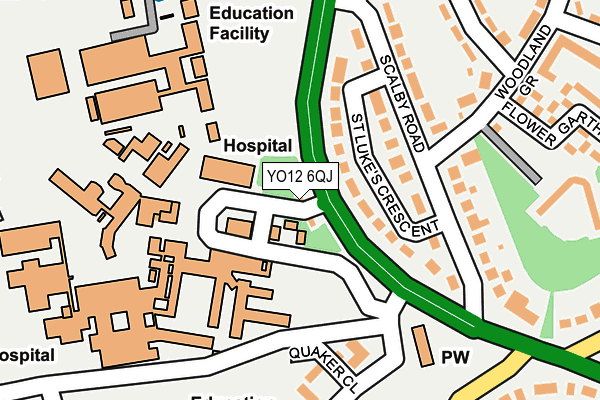 YO12 6QJ map - OS OpenMap – Local (Ordnance Survey) YO12 6QJ map - OS OpenMap – Local (Ordnance Survey)