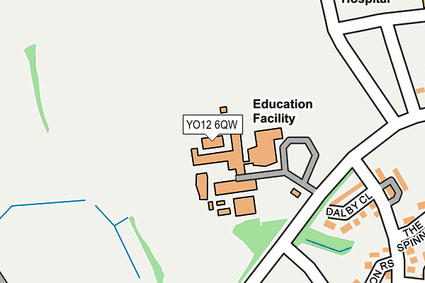 YO12 6QW map - OS OpenMap – Local (Ordnance Survey)