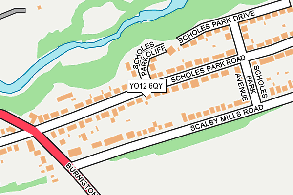 YO12 6QY map - OS OpenMap – Local (Ordnance Survey) YO12 6QY map - OS OpenMap – Local (Ordnance Survey)