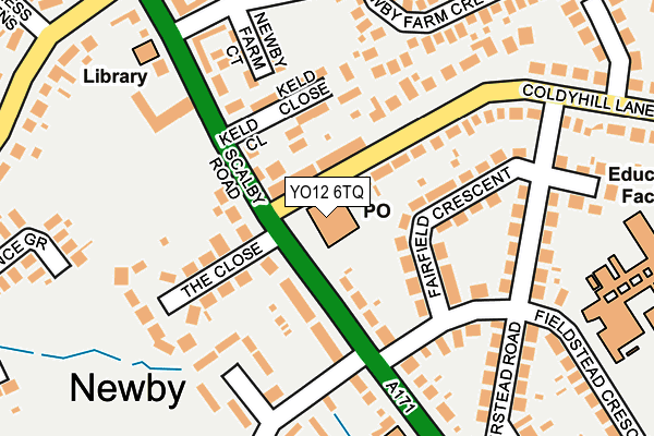 YO12 6TQ map - OS OpenMap – Local (Ordnance Survey)