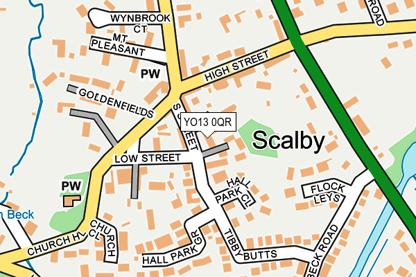 YO13 0QR map - OS OpenMap – Local (Ordnance Survey)