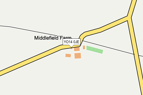 YO14 0JE map - OS OpenMap – Local (Ordnance Survey)