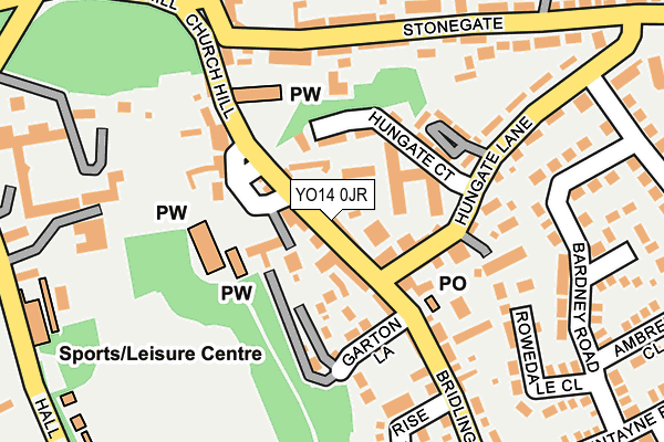 YO14 0JR map - OS OpenMap – Local (Ordnance Survey) YO14 0JR map - OS OpenMap – Local (Ordnance Survey)