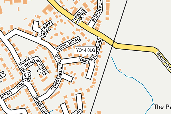 YO14 0LG map - OS OpenMap – Local (Ordnance Survey) YO14 0LG map - OS OpenMap – Local (Ordnance Survey)