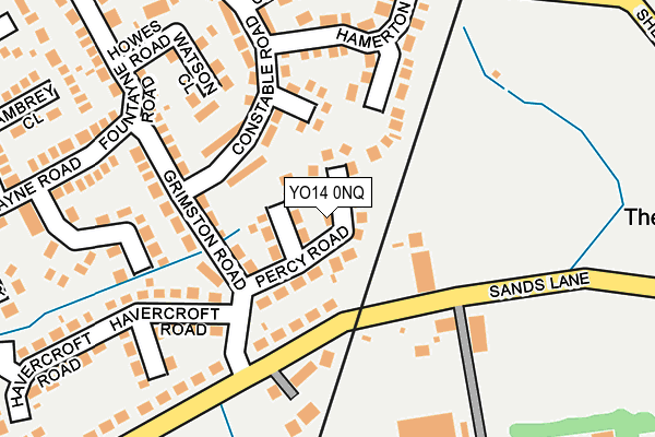 YO14 0NQ map - OS OpenMap – Local (Ordnance Survey) YO14 0NQ map - OS OpenMap – Local (Ordnance Survey)