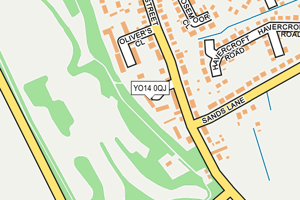 YO14 0QJ map - OS OpenMap – Local (Ordnance Survey) YO14 0QJ map - OS OpenMap – Local (Ordnance Survey)