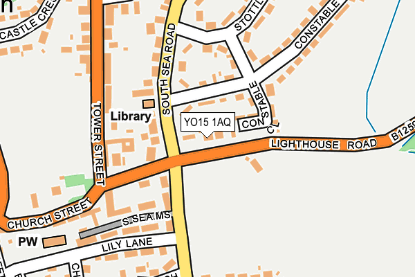 YO15 1AQ map - OS OpenMap – Local (Ordnance Survey) YO15 1AQ map - OS OpenMap – Local (Ordnance Survey)