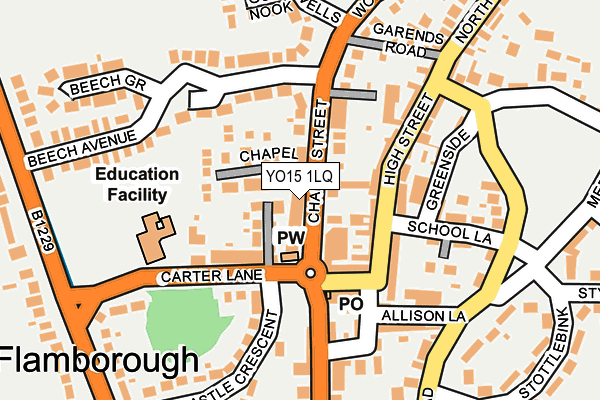 YO15 1LQ map - OS OpenMap – Local (Ordnance Survey)