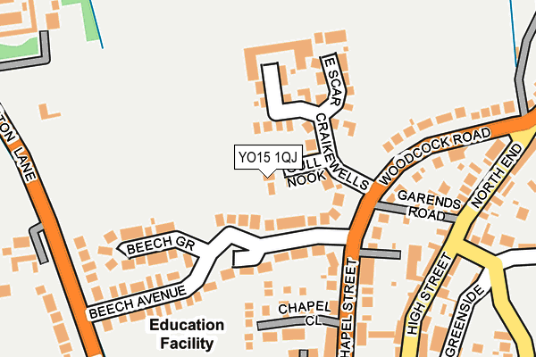 YO15 1QJ map - OS OpenMap – Local (Ordnance Survey)