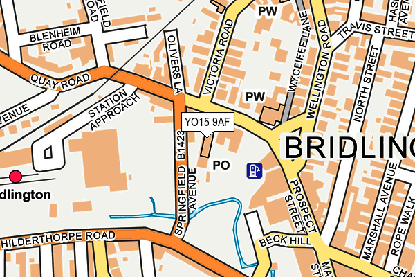YO15 9AF map - OS OpenMap – Local (Ordnance Survey) YO15 9AF map - OS OpenMap – Local (Ordnance Survey)