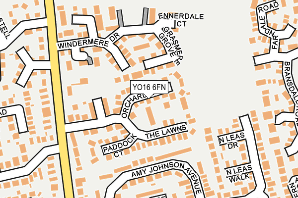 YO16 6FN map - OS OpenMap – Local (Ordnance Survey) YO16 6FN map - OS OpenMap – Local (Ordnance Survey)