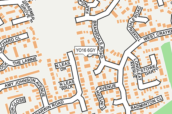 YO16 6GY map - OS OpenMap – Local (Ordnance Survey) YO16 6GY map - OS OpenMap – Local (Ordnance Survey)