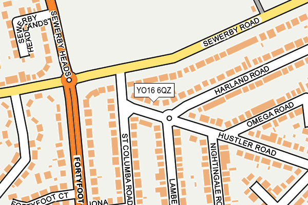 YO16 6QZ map - OS OpenMap – Local (Ordnance Survey) YO16 6QZ map - OS OpenMap – Local (Ordnance Survey)