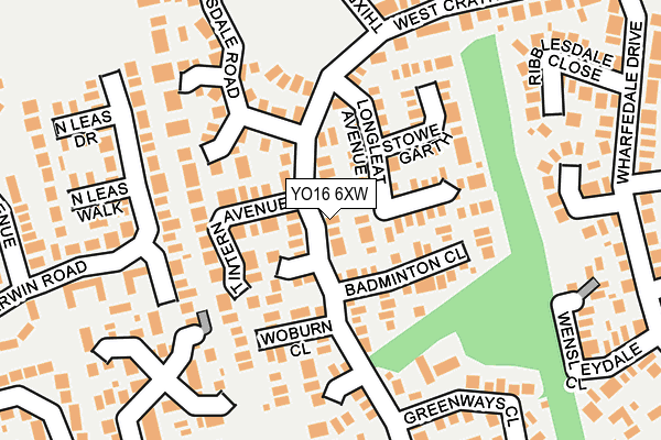 YO16 6XW map - OS OpenMap – Local (Ordnance Survey) YO16 6XW map - OS OpenMap – Local (Ordnance Survey)