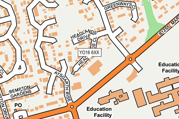 YO16 6XX map - OS OpenMap – Local (Ordnance Survey)