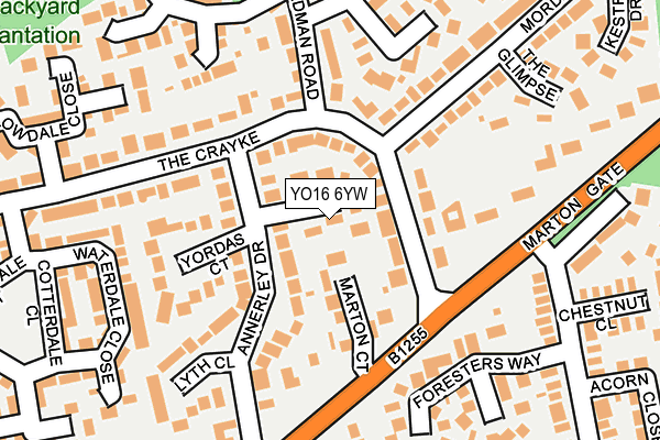 YO16 6YW map - OS OpenMap – Local (Ordnance Survey) YO16 6YW map - OS OpenMap – Local (Ordnance Survey)