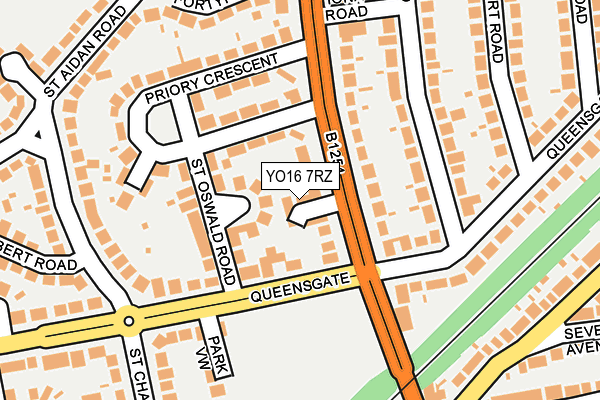 YO16 7RZ map - OS OpenMap – Local (Ordnance Survey) YO16 7RZ map - OS OpenMap – Local (Ordnance Survey)