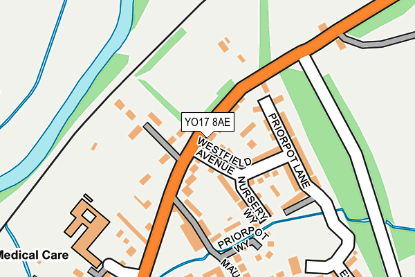 YO17 8AE map - OS OpenMap – Local (Ordnance Survey) YO17 8AE map - OS OpenMap – Local (Ordnance Survey)