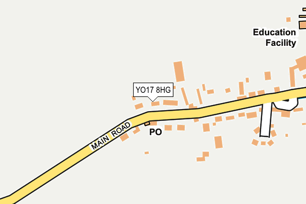 YO17 8HG map - OS OpenMap – Local (Ordnance Survey) YO17 8HG map - OS OpenMap – Local (Ordnance Survey)