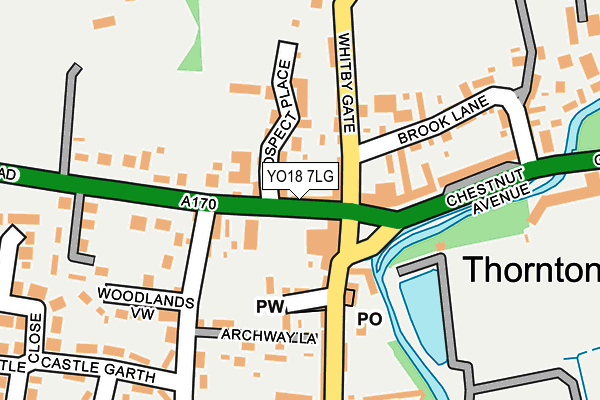YO18 7LG map - OS OpenMap – Local (Ordnance Survey) YO18 7LG map - OS OpenMap – Local (Ordnance Survey)