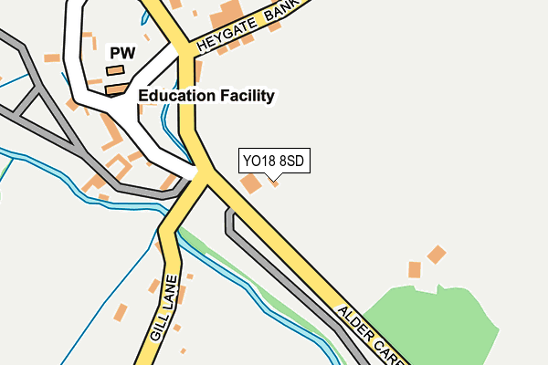 YO18 8SD map - OS OpenMap – Local (Ordnance Survey) YO18 8SD map - OS OpenMap – Local (Ordnance Survey)