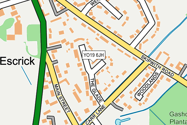 YO19 6JH map - OS OpenMap – Local (Ordnance Survey)