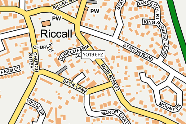 YO19 6PZ map - OS OpenMap – Local (Ordnance Survey)