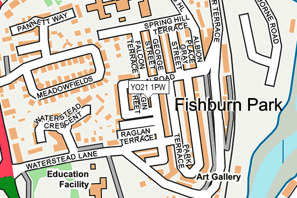 YO21 1PW map - OS OpenMap – Local (Ordnance Survey)