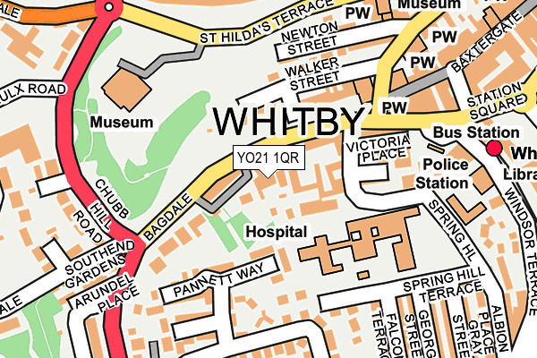 YO21 1QR map - OS OpenMap – Local (Ordnance Survey)